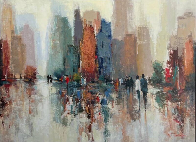A walk through the skyline 30x40