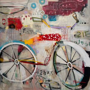 Abstract Ride 48x448 on canvas
