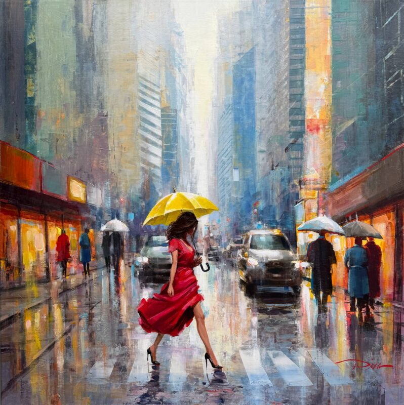 Cityscape (chasing light) 40x40